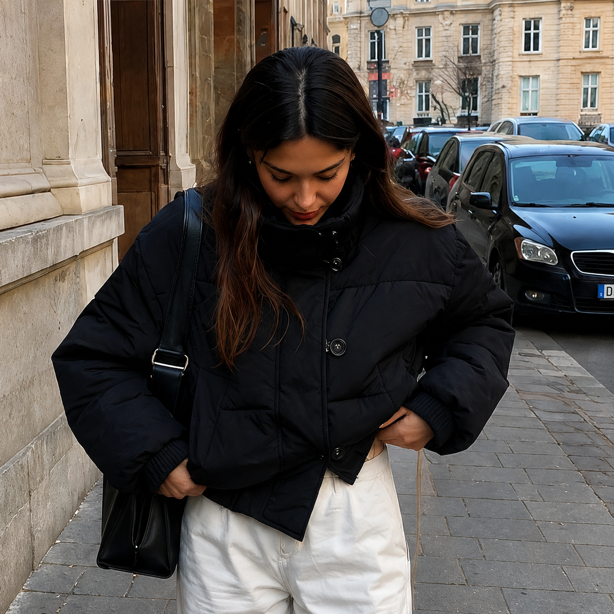 Cropped Winterjas Dames